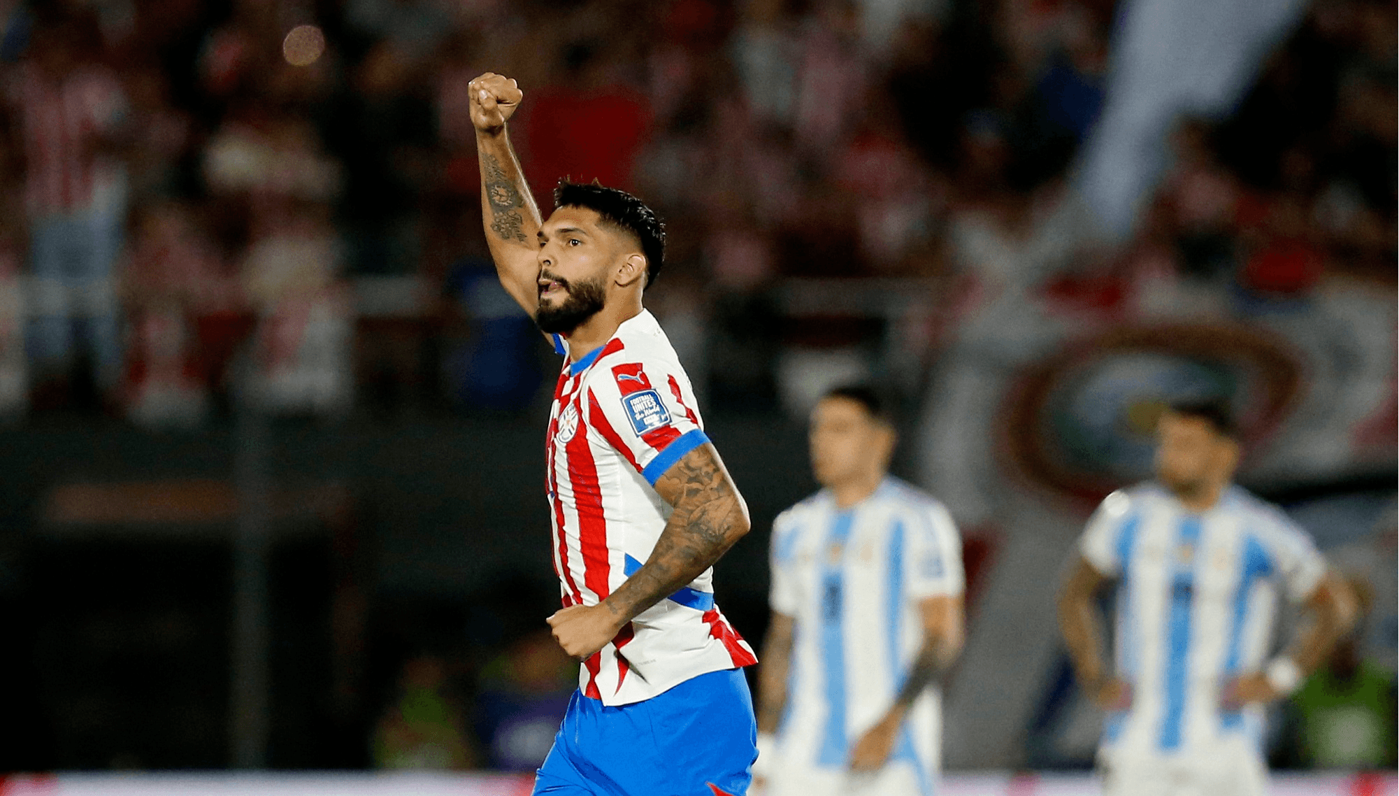 Paraguay player celebrating